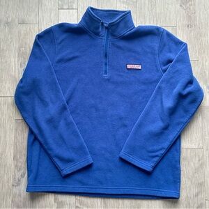 Vineyard Vines Blue Fleece Zip-Up Sweater Large